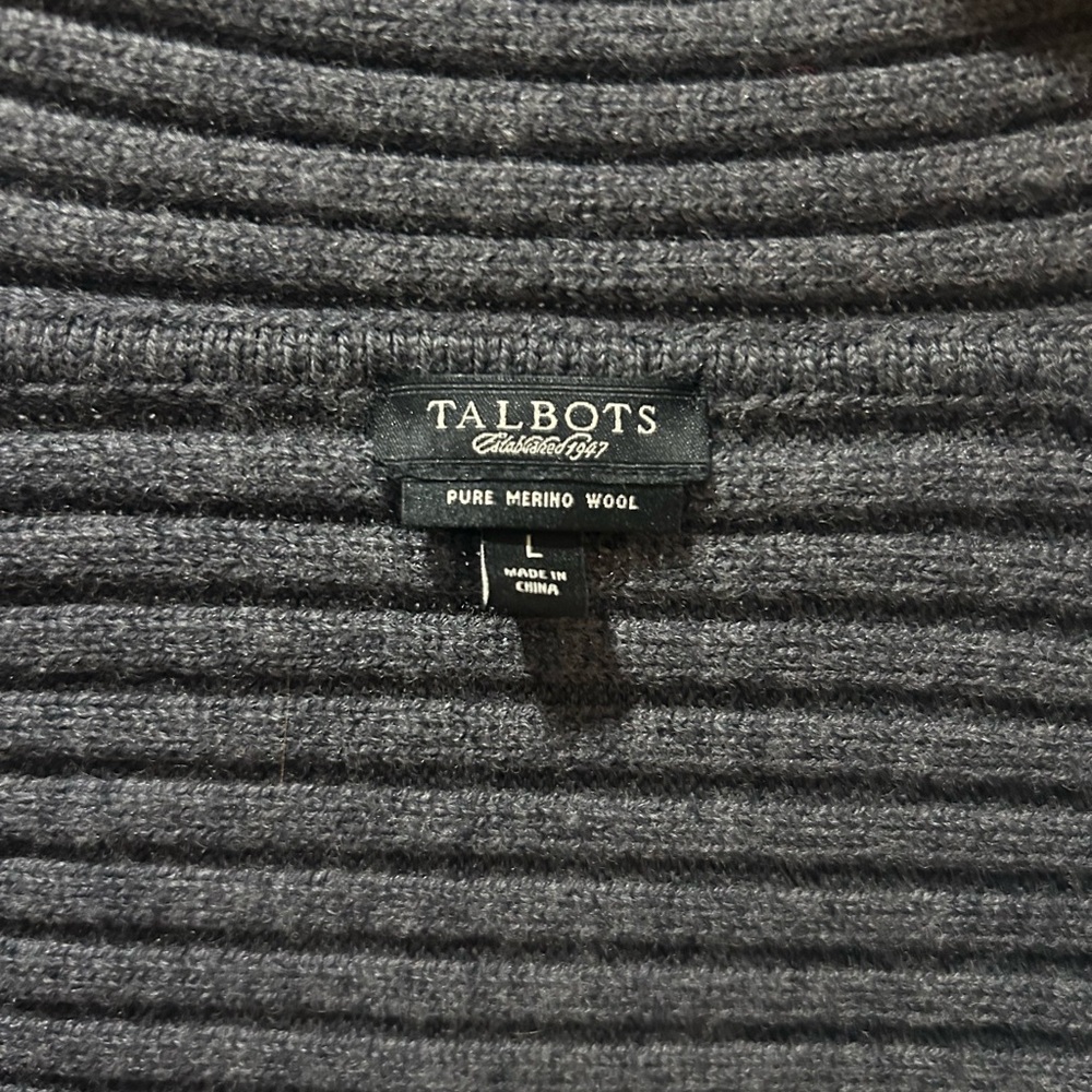 Talbots Ribbed Cardigan Sweater - Picture 2 of 5